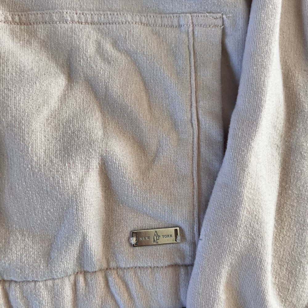 Abercrombie & Fitch Cropped Full Zip Hoodie Light Pink Hoodie | M - Picture 3 of 4